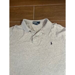 Polo Ralph Lauren Mens XXL Heather Grey Short Sleeve Cotton Polo Shirt Pony Logo